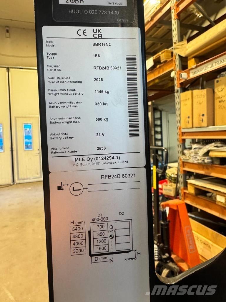 Mitsubishi SBR16N2 Ηλεκτρικά παλετοφόρα με ιστό