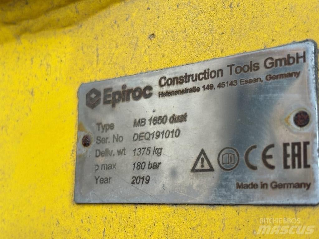 Epiroc MB 1650 Dust Σφυριά / Σπαστήρες