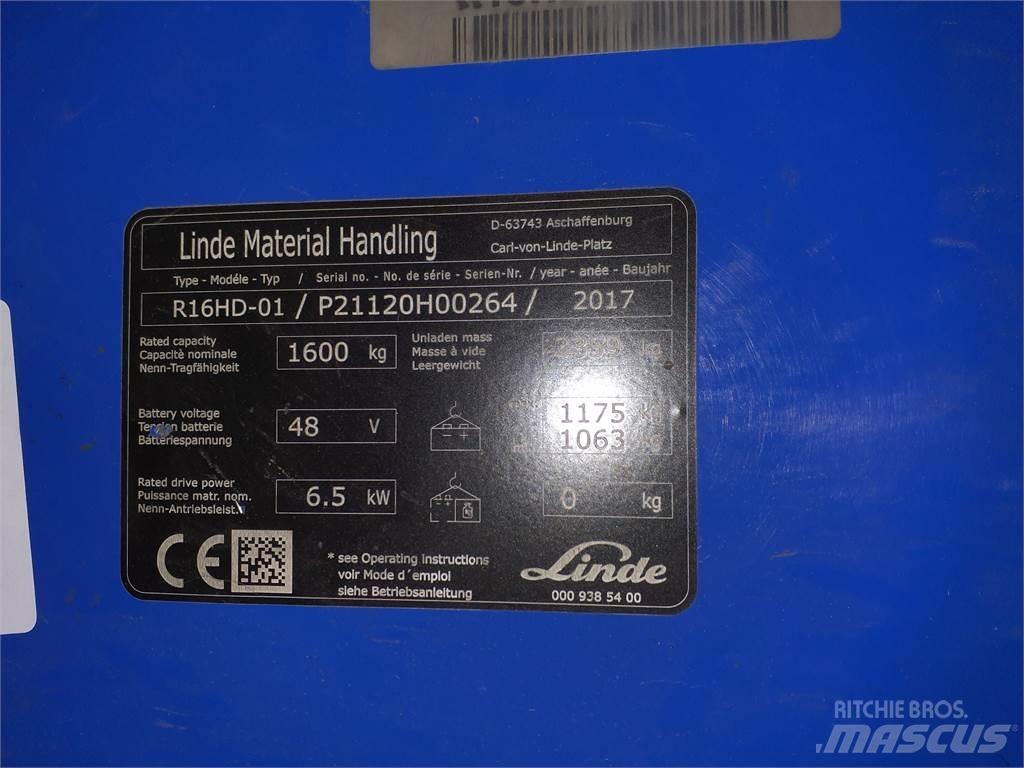 Linde R16HD Ανυψωτικά στενών δρόμων