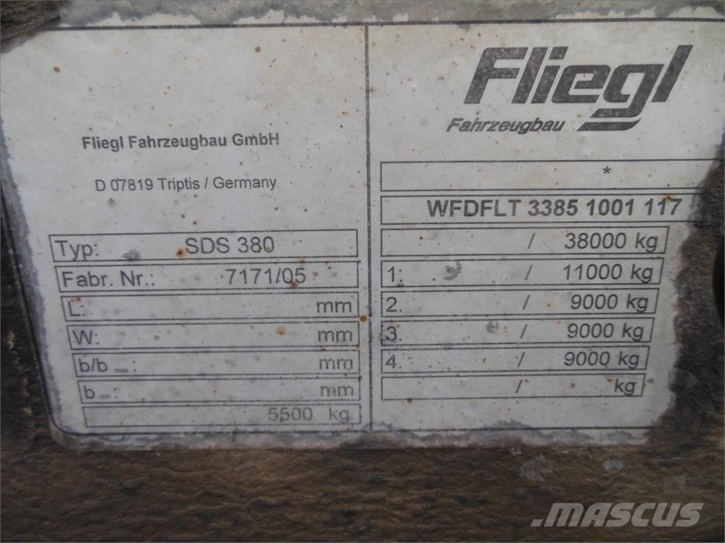 Fliegl SDS 380 Ημιρυμούλκες Container
