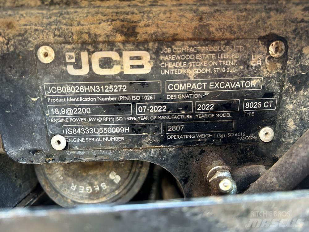 JCB 8026 CTS Εκσκαφάκι (διαβολάκι) < 7t