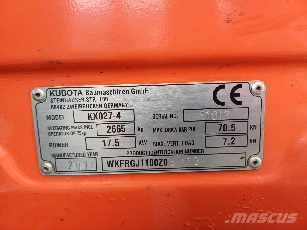 Kubota KX027-4 Εκσκαφάκι (διαβολάκι) < 7t