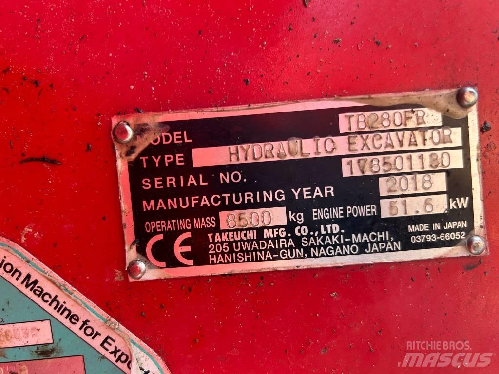Takeuchi TB280FR Μίνι εκσκαφείς 7t - 12t