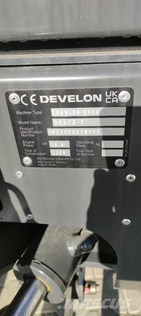 Develon DX 27 Z-7 Εκσκαφάκι (διαβολάκι) < 7t