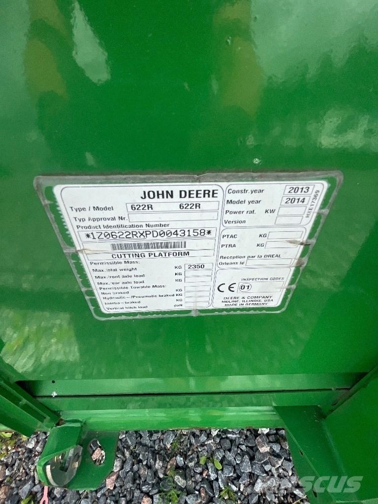 John Deere 622R Κεφαλές θεριζοαλωνιστικών μηχανών