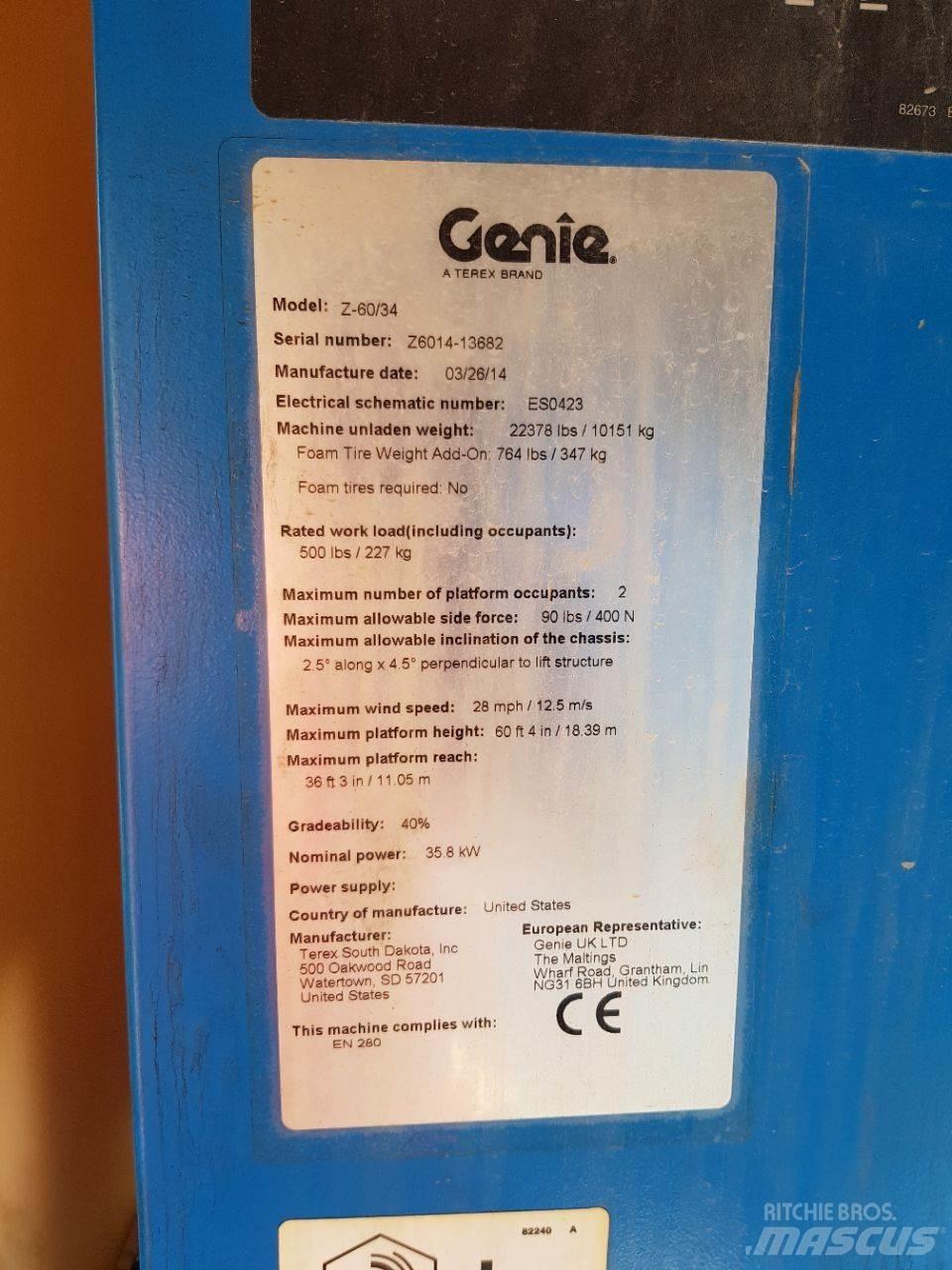 Genie Z60 Ανυψωτήρες με αρθρωτό βραχίονα