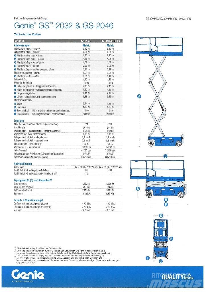 Genie GS 2032 Ανυψωτήρες ψαλιδωτής άρθρωσης