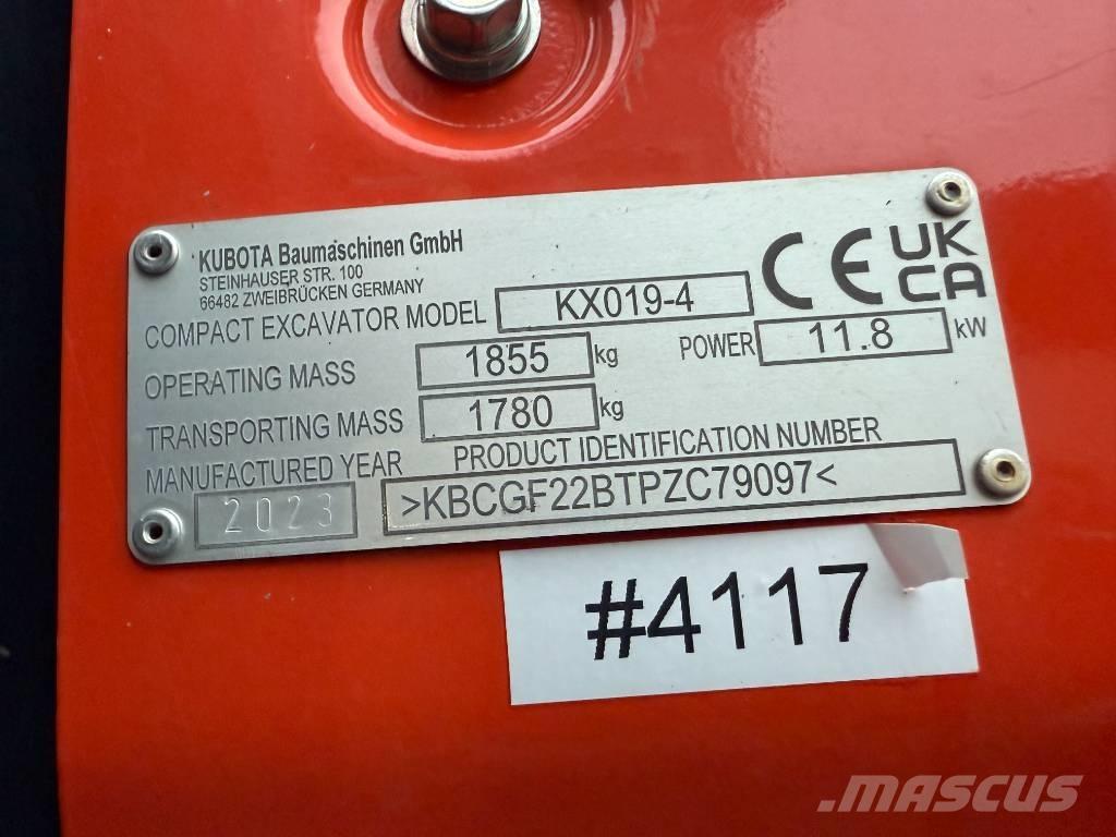 Kubota KX 019-4 Εκσκαφάκι (διαβολάκι) < 7t