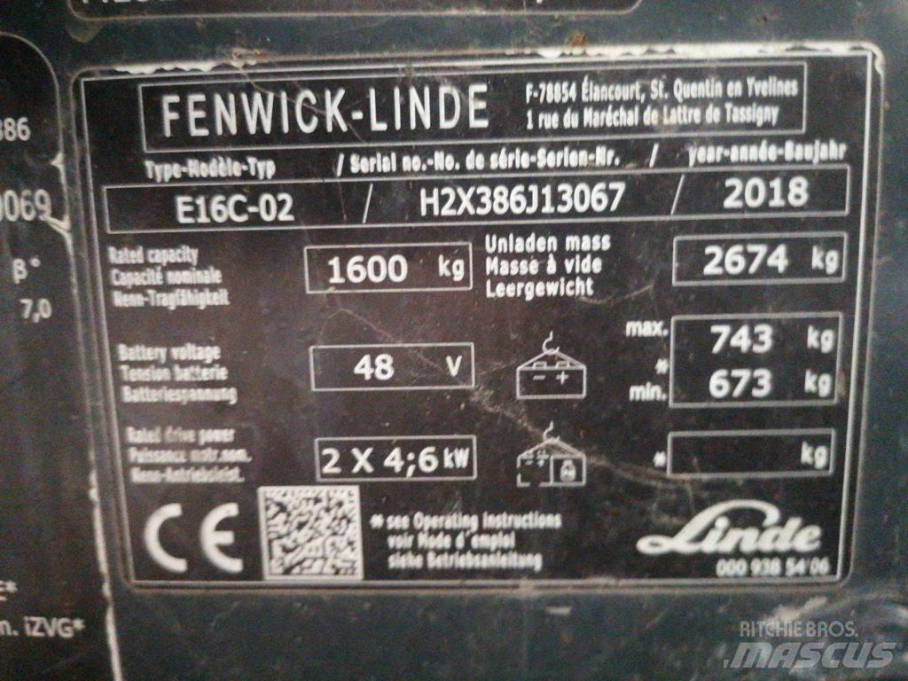 Linde E16C Ηλεκτρικά περονοφόρα ανυψωτικά κλαρκ