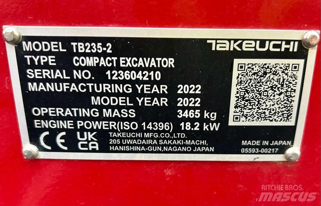 Takeuchi TB 235-2 V3 Εκσκαφάκι (διαβολάκι) < 7t