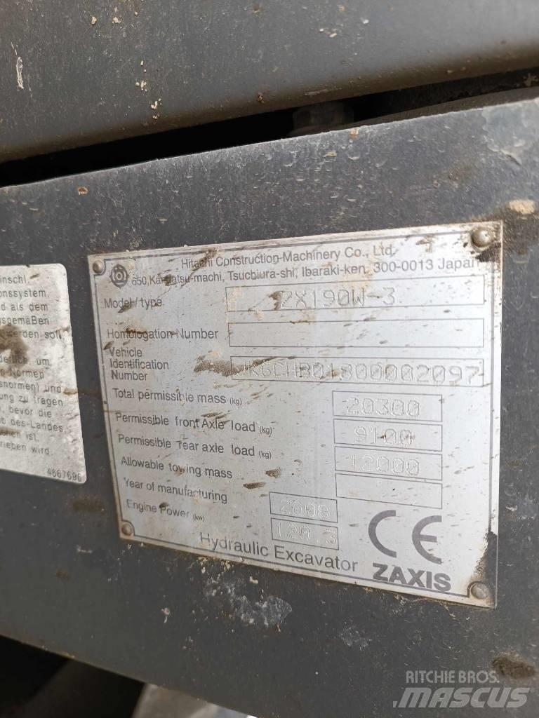 Hitachi ZX 190 W-3 Εκσκαφείς με τροχούς - λάστιχα