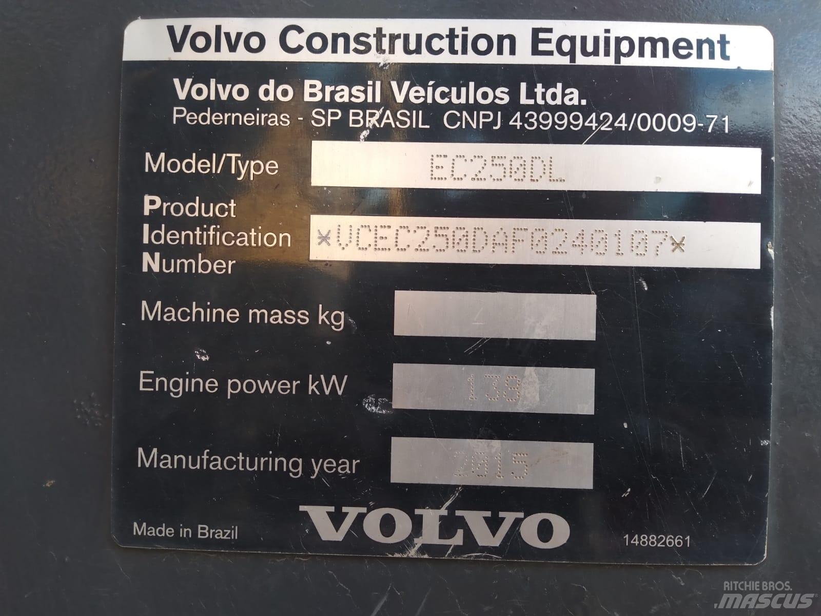 Volvo EC 250 D L Εκσκαφείς με ερπύστριες