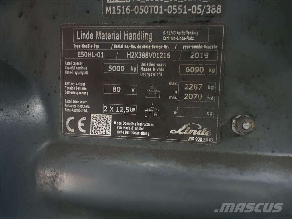 Linde E50HL Ηλεκτρικά περονοφόρα ανυψωτικά κλαρκ