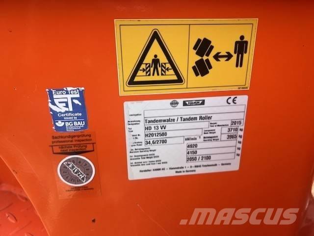 Hamm HD 13 VV, Vält Οδοστρωτήρες διπλού κυλίνδρου