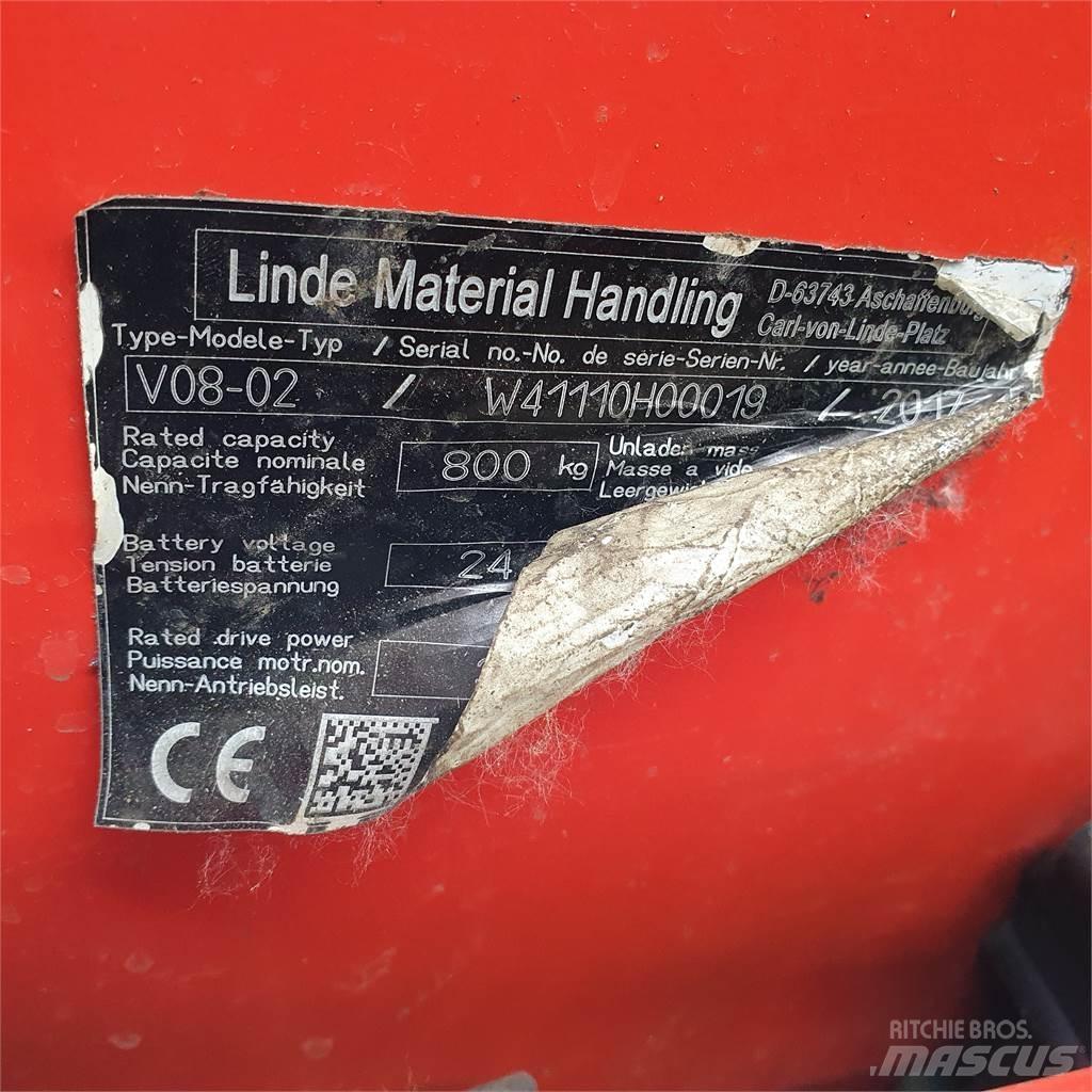 Linde V08-02 Περονοφόρο ανυψωτικό συλλογής παραγγελιών μεσαίου ύψους