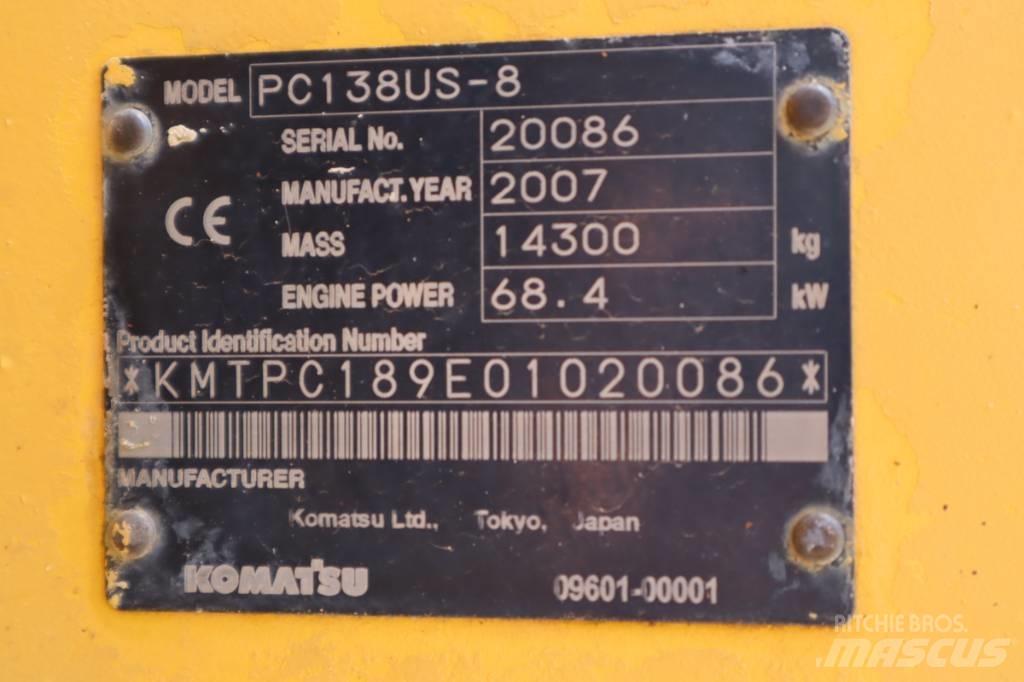 Komatsu PC138US-8 Εκσκαφείς με ερπύστριες