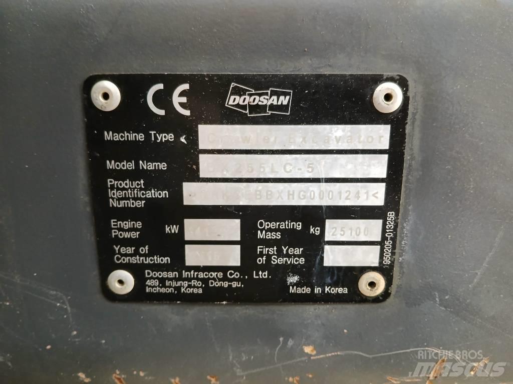 Doosan DX 255 LC Εκσκαφείς με ερπύστριες