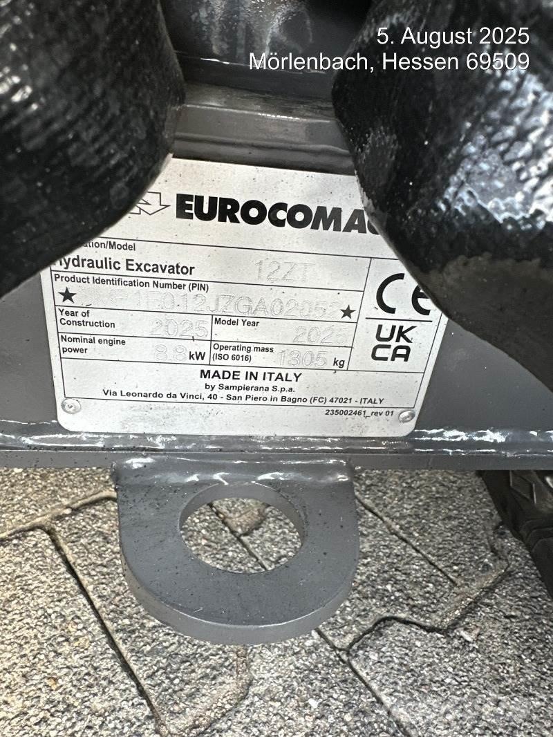 Eurocomach 12ZT Εκσκαφάκι (διαβολάκι) < 7t