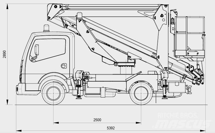 Palfinger P 240 AXE Εναέριες πλατφόρμες τοποθετημένες σε φορτηγό