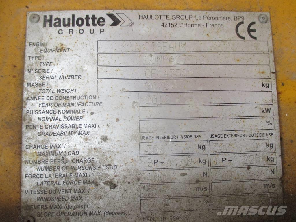 Haulotte Compact 12 Ανυψωτήρες ψαλιδωτής άρθρωσης