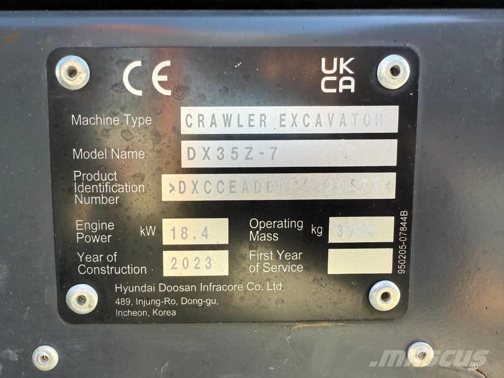 Develon DX 35 Z-7 Εκσκαφάκι (διαβολάκι) < 7t