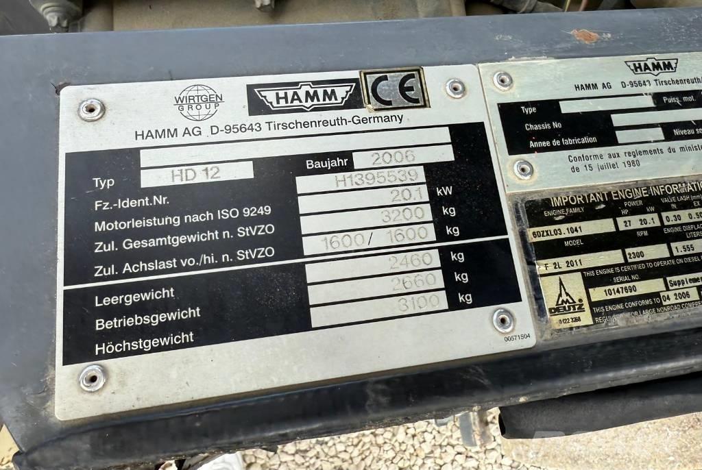 Hamm HD 12 Οδοστρωτήρες διπλού κυλίνδρου