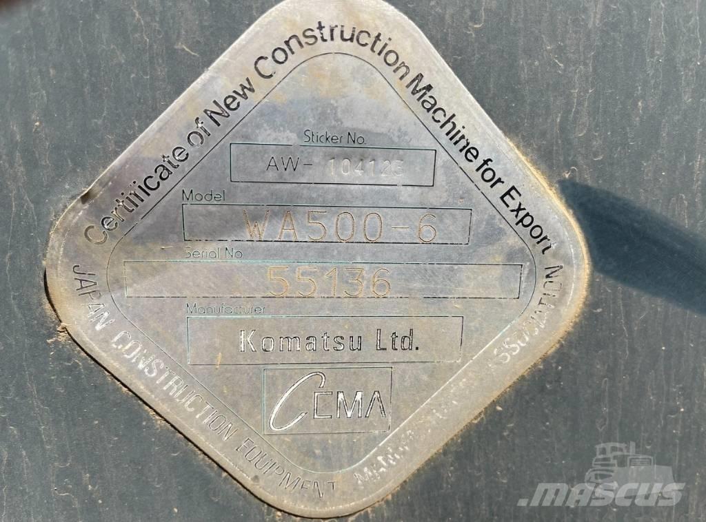 Komatsu WA 500-6 Φορτωτές με λάστιχα (Τροχοφόροι)