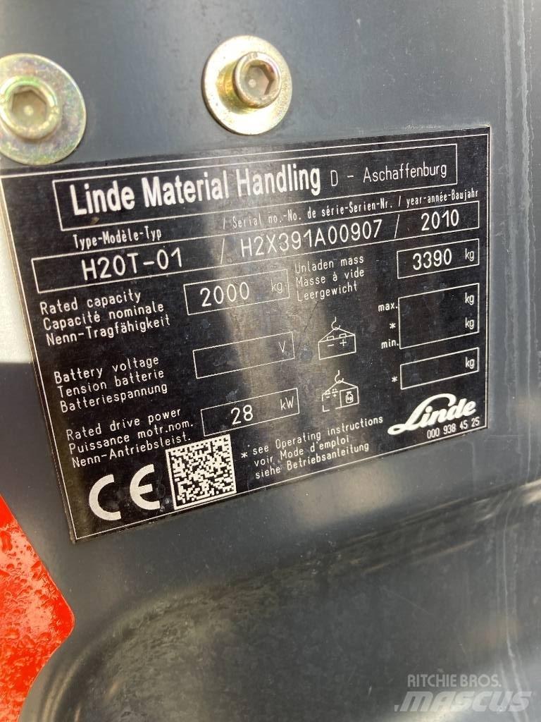Linde H20T/391 Περονοφόρα ανυψωτικά κλαρκ με φυσικό αέριο LPG