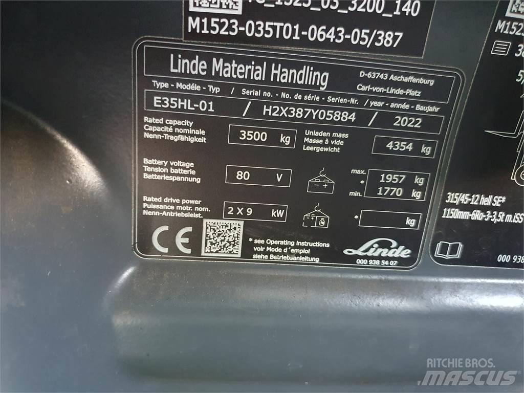 Linde E35HL Ηλεκτρικά περονοφόρα ανυψωτικά κλαρκ