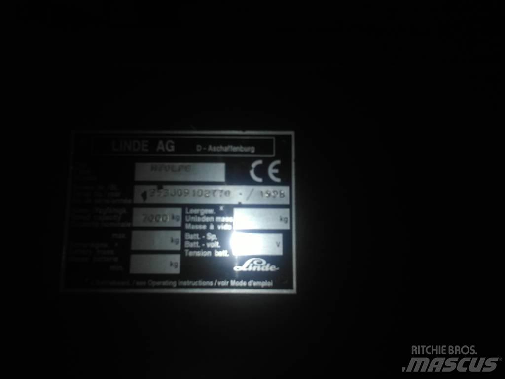 Linde H70GLP Περονοφόρα ανυψωτικά κλαρκ με φυσικό αέριο LPG