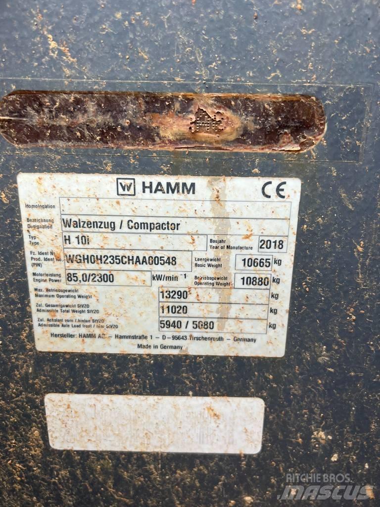 Hamm H10i Κύλινδροι συμπίεσης εδάφους