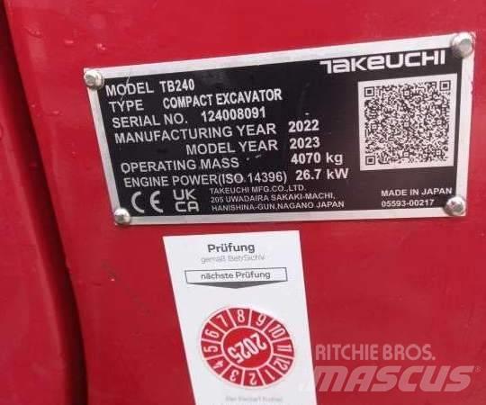 Takeuchi TB 240 DPF Εκσκαφάκι (διαβολάκι) < 7t