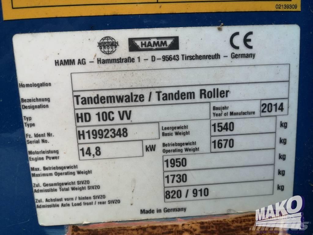 Hamm HD 10 C VV Οδοστρωτήρες διπλού κυλίνδρου