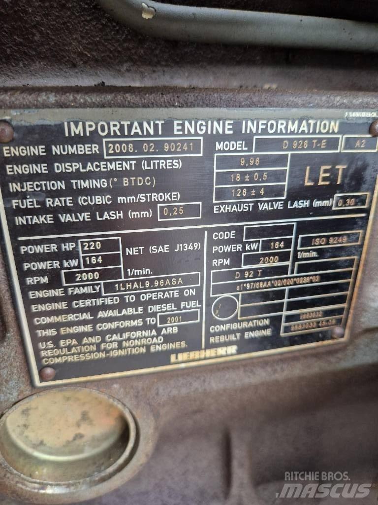 Liebherr D926 TE A2 Κινητήρες