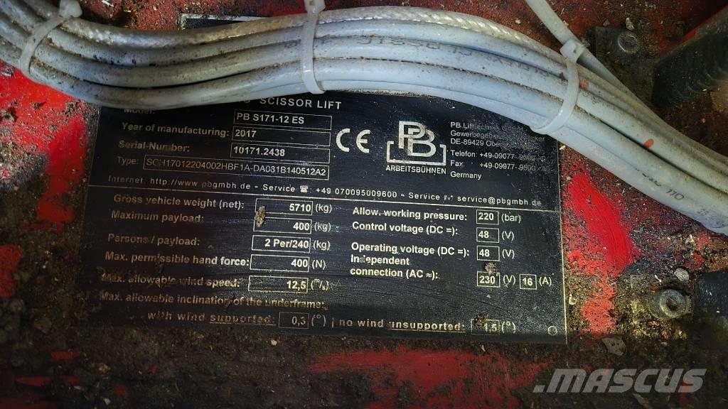 PB S 171-12 ES Ανυψωτήρες ψαλιδωτής άρθρωσης