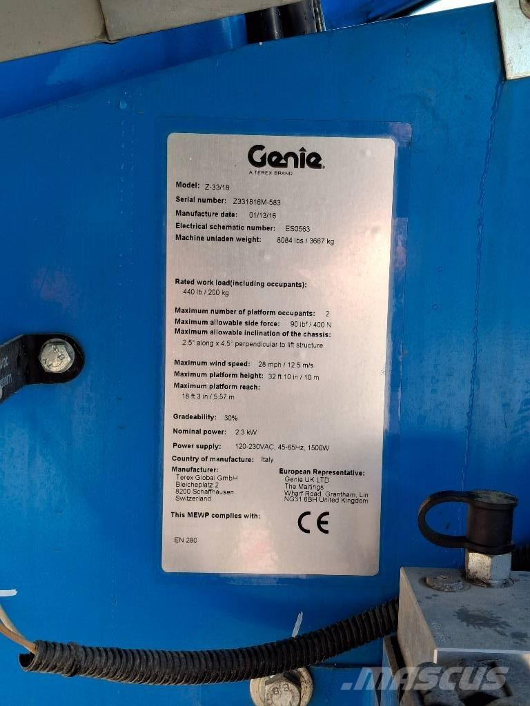 Genie Z33/18 Ανυψωτήρες με αρθρωτό βραχίονα