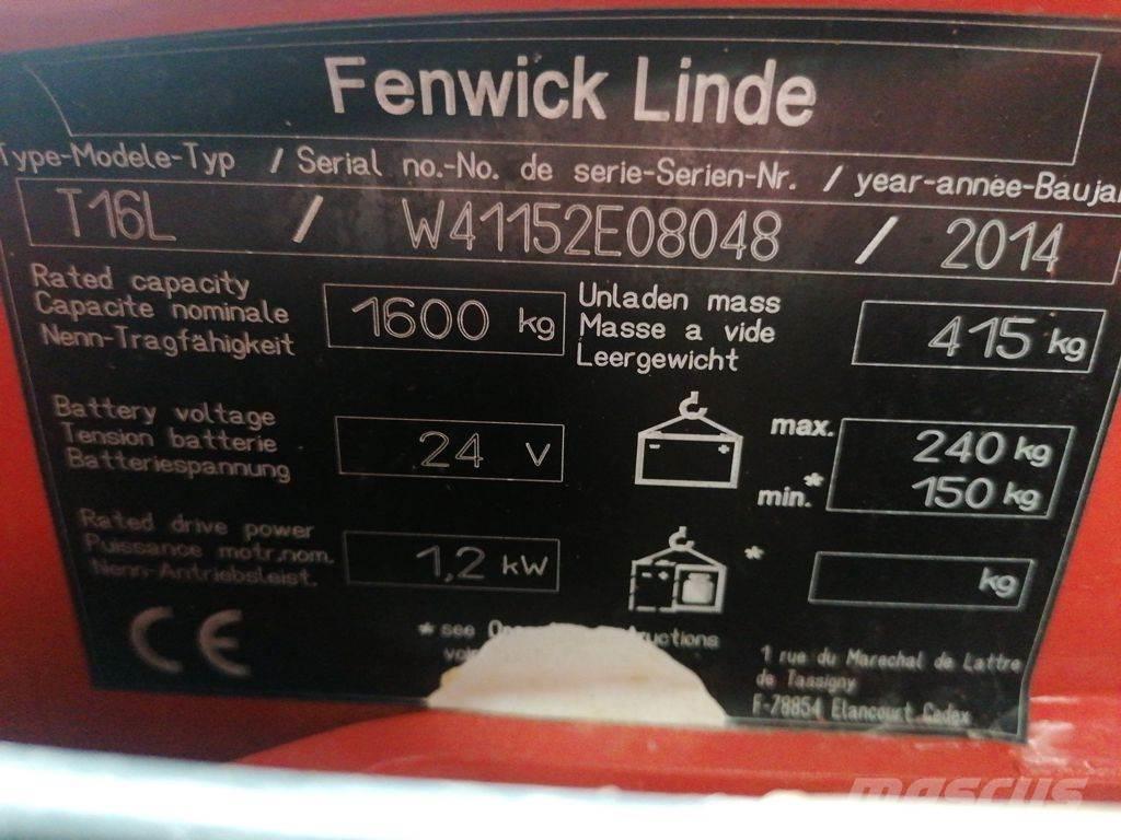 Linde T16L Χειροκίνητο περονοφόρο ανυψωτικό