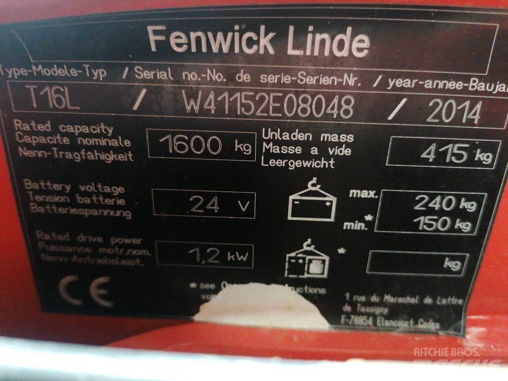 Linde T16L Χειροκίνητο περονοφόρο ανυψωτικό