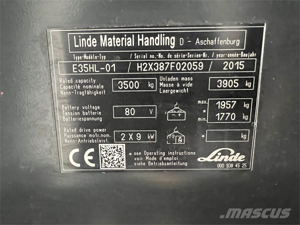 Linde E35HL-01 Ηλεκτρικά περονοφόρα ανυψωτικά κλαρκ
