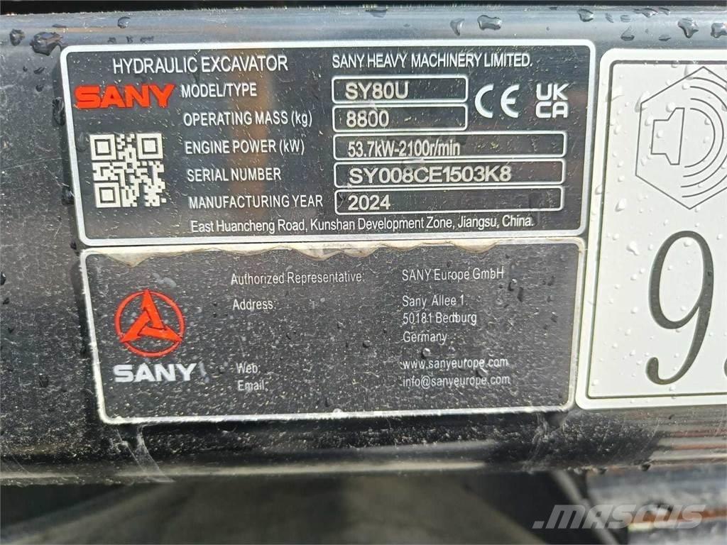 Sany SY80U Μίνι εκσκαφείς 7t - 12t