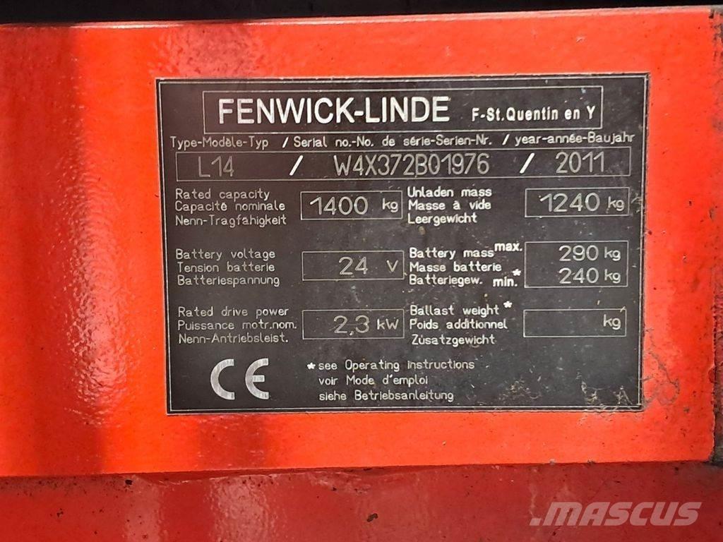 Linde L14 Παλετοφόρα πεζού χειριστή με ιστό