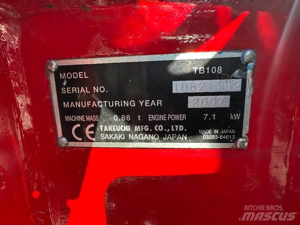 Takeuchi TB 108 Εκσκαφάκι (διαβολάκι) < 7t