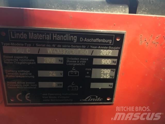 Linde N20C/132 Περονοφόρο ανυψωτικό συλλογής παραγγελιών μικρού ύψους