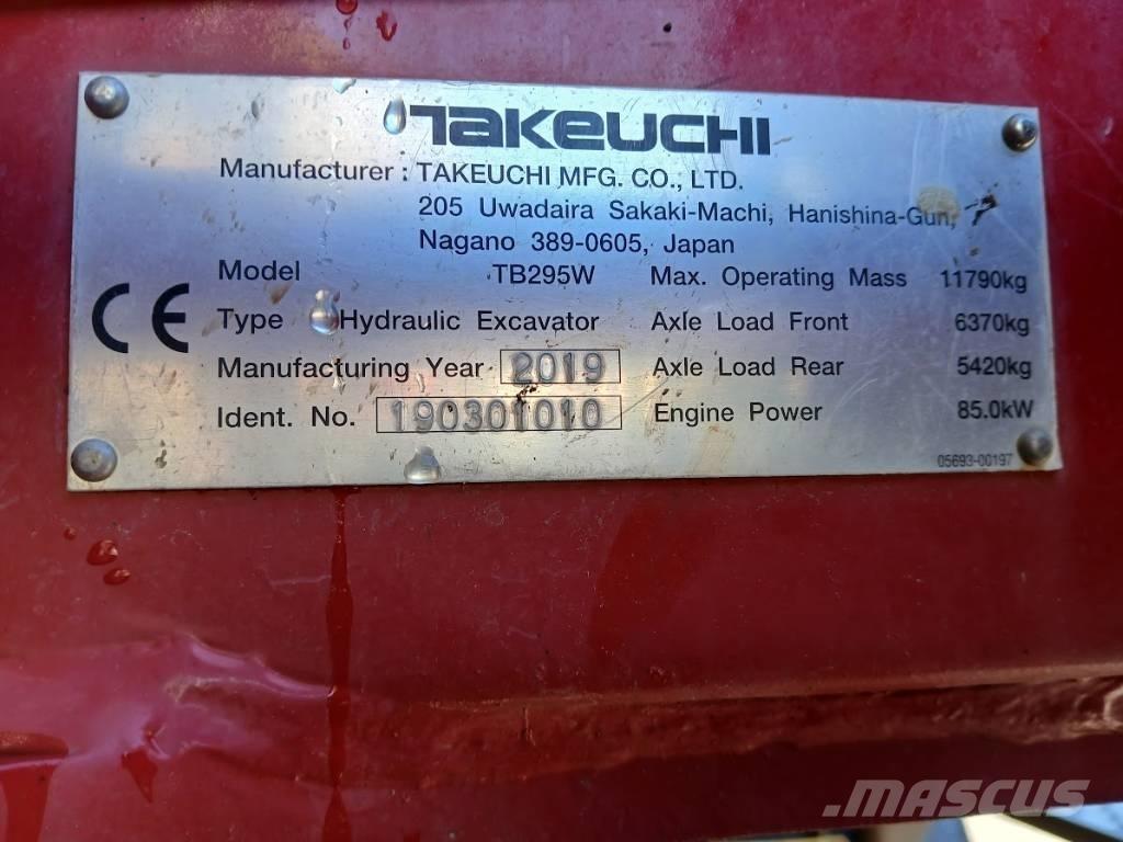 Takeuchi TB 295 W Εκσκαφείς με τροχούς - λάστιχα