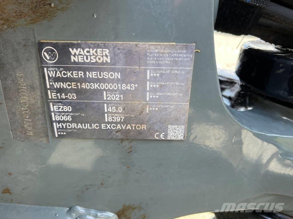 Wacker Neuson EZ80 Εκσκαφείς με ερπύστριες