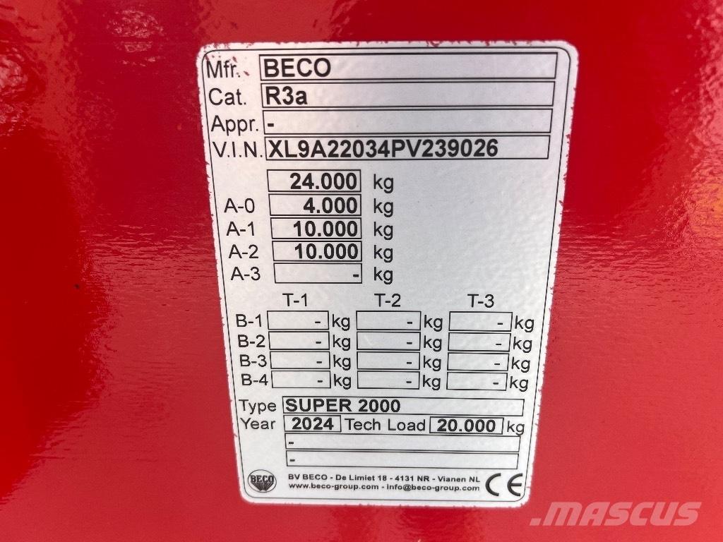 Beco Super 2000 Ανατρεπόμενες ρυμούλκες