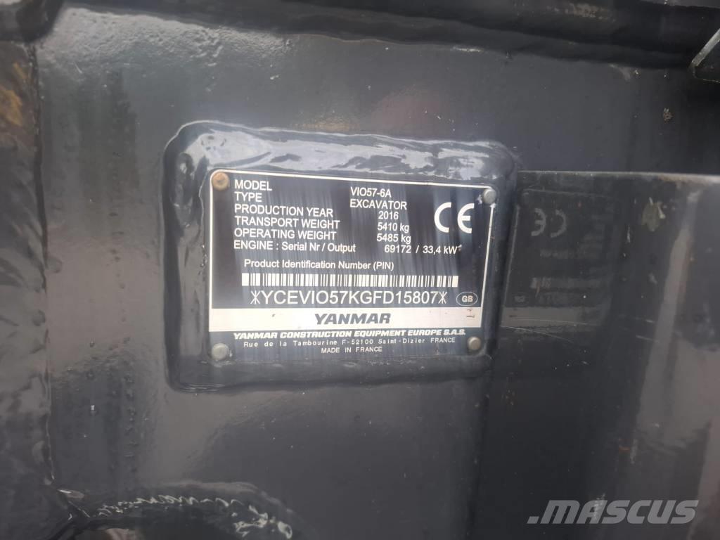 Yanmar vio 57-6A Εκσκαφάκι (διαβολάκι) < 7t