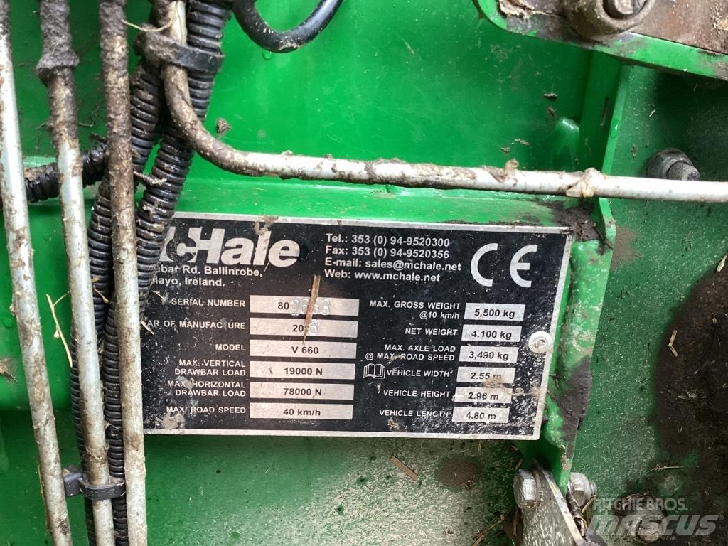 McHale V 660 Πρέσες κυλινδρικών δεμάτων