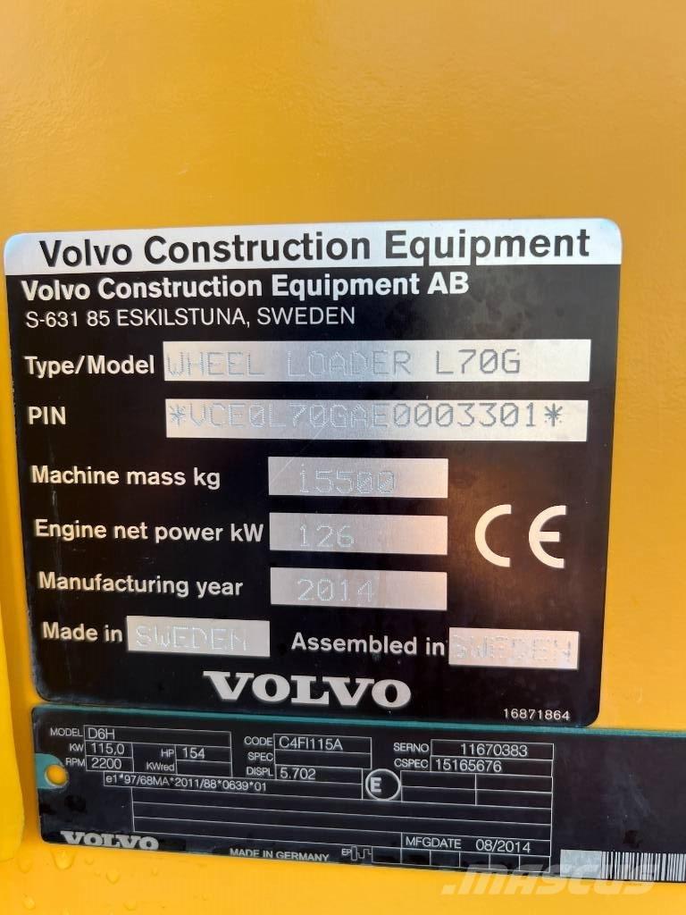 Volvo L 70 G Φορτωτές με λάστιχα (Τροχοφόροι)