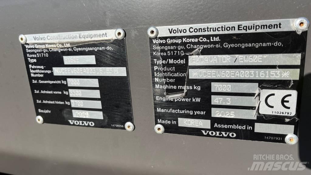 Volvo EW60E Εκσκαφείς με τροχούς - λάστιχα